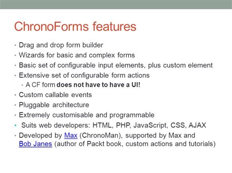 chronoforms builder.